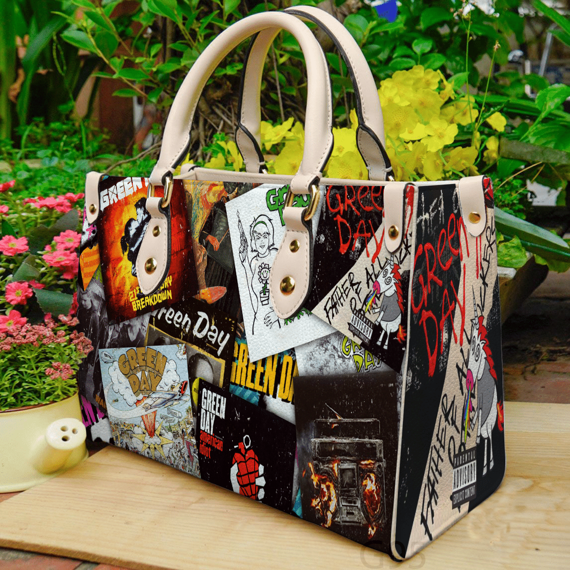 Green Day 1 Leather Handbag 1 Green Day 1 Leather Handbag