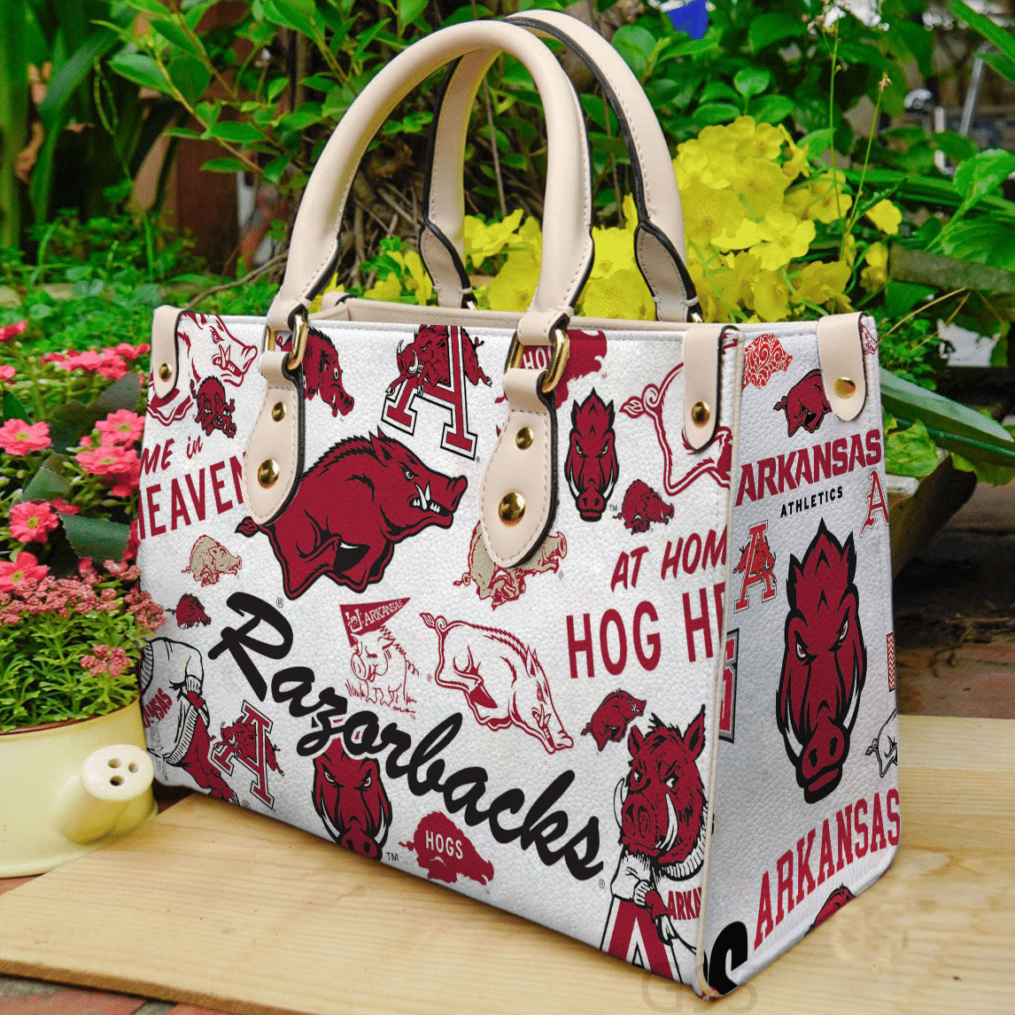 Arkansas Razorbacks A1 Leather Handbag 1 Arkansas Razorbacks A1 Leather Handbag