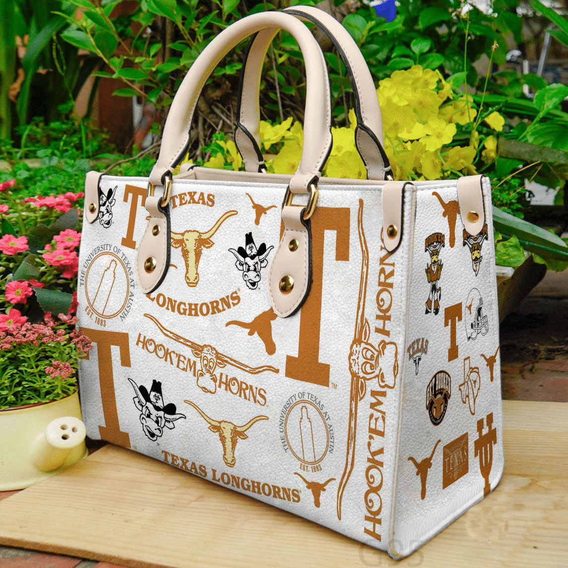 Texas Longhorns A1 Leather Handbag 1 Texas Longhorns A1 Leather Handbag