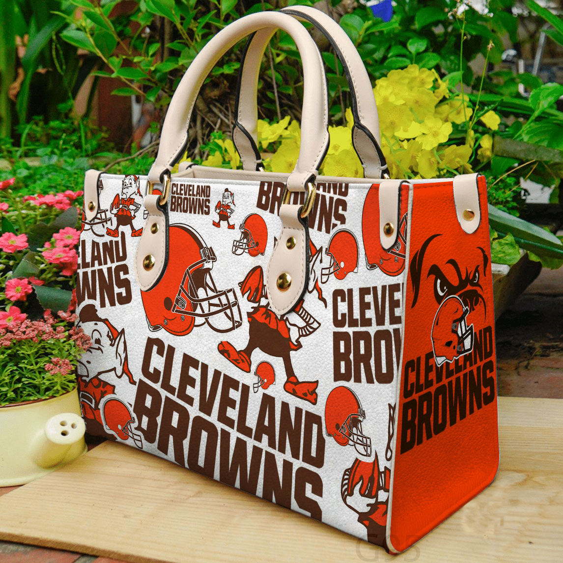 Cleveland Browns A1 Leather Handbag 1 Cleveland Browns A1 Leather Handbag