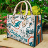 Miami Dolphins A1 Leather Handbag