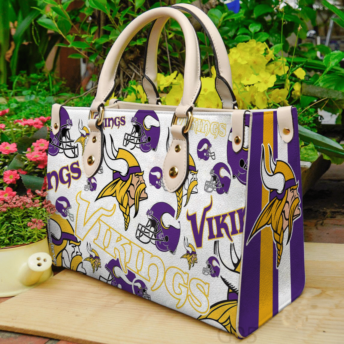 Minnesota Vikings A1 Leather Handbag 1 Minnesota Vikings A1 Leather Handbag