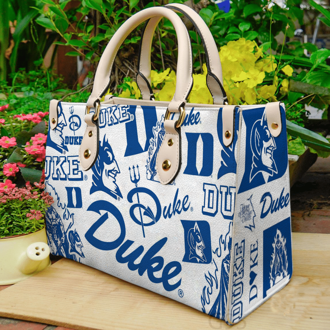 Duke Blue Devils A1 Leather Handbag 1 Duke Blue Devils A1 Leather Handbag