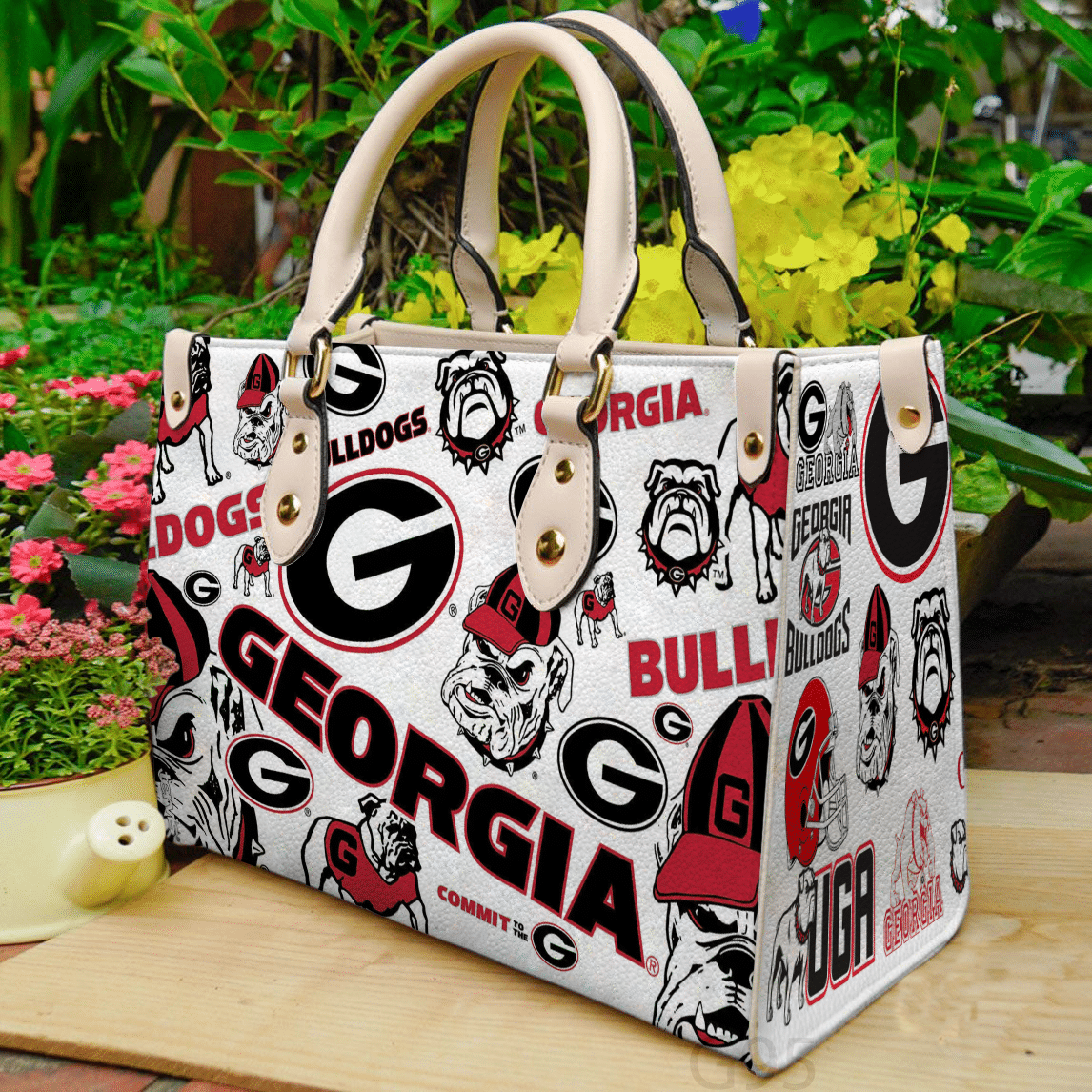 Georgia Bulldogs A1 Leather Handbag 1 Georgia Bulldogs A1 Leather Handbag