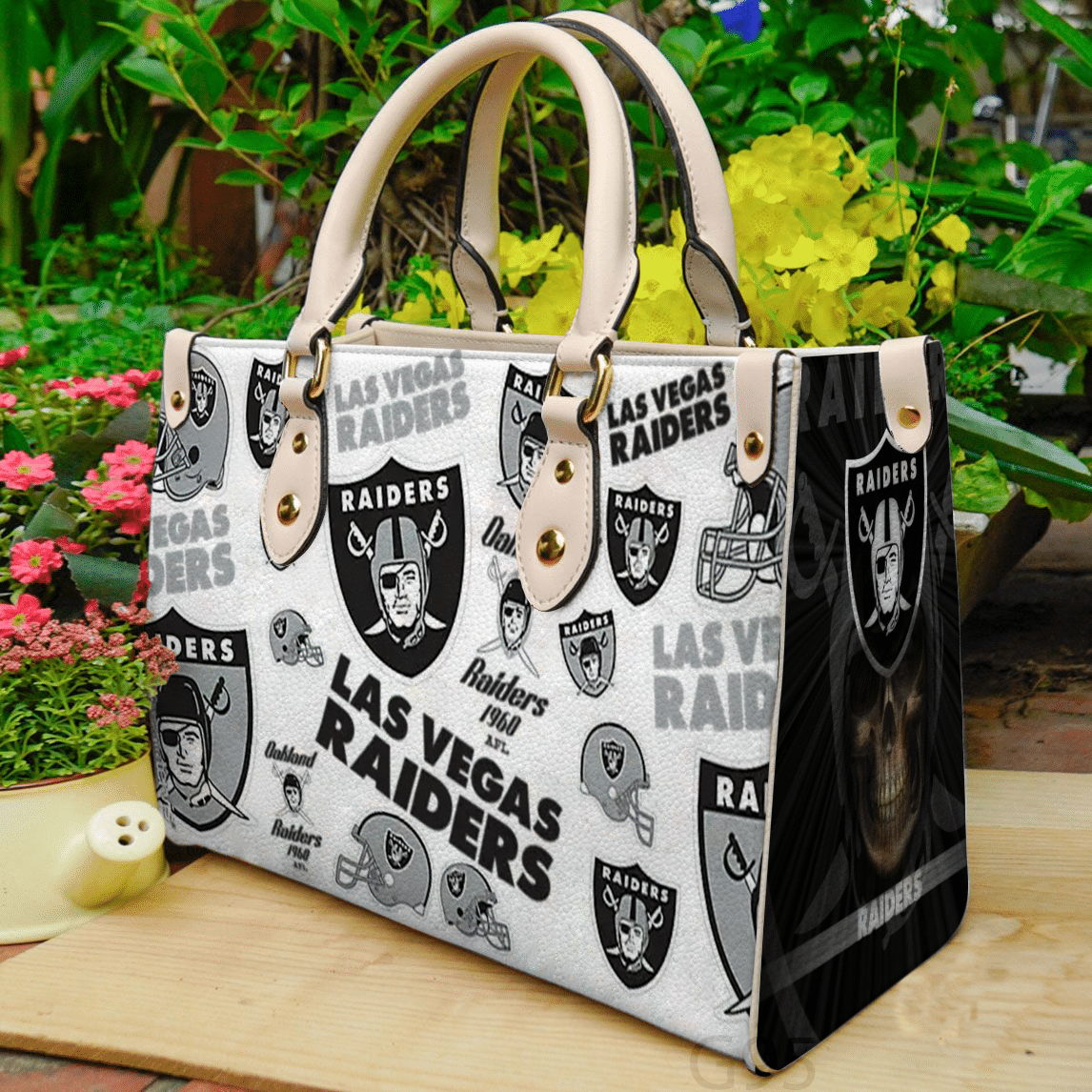 Las Vegas Raiders Love A1 Leather Handbag 1 Las Vegas Raiders Love A1 Leather Handbag