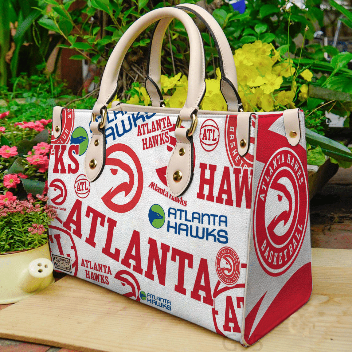 Atlanta Hawks A1 Leather Handbag 1 Atlanta Hawks A1 Leather Handbag