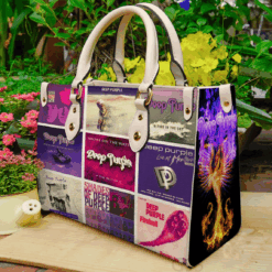 Deep Purple 1 Leather Handbag