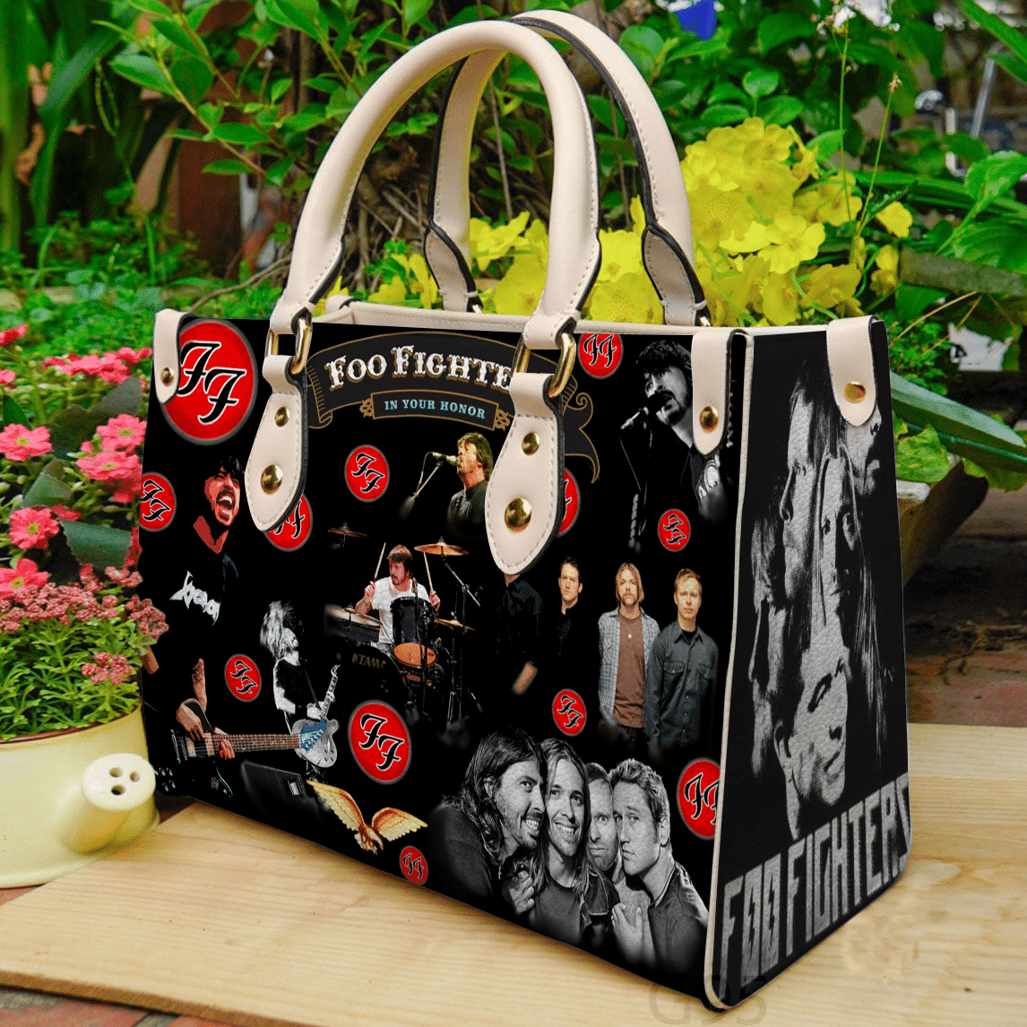 Foo Fighters Leather Handbag 1 Foo Fighters Leather Handbag