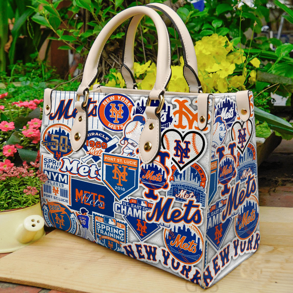 New York Mets Leather Handbag 1 New York Mets Leather Handbag