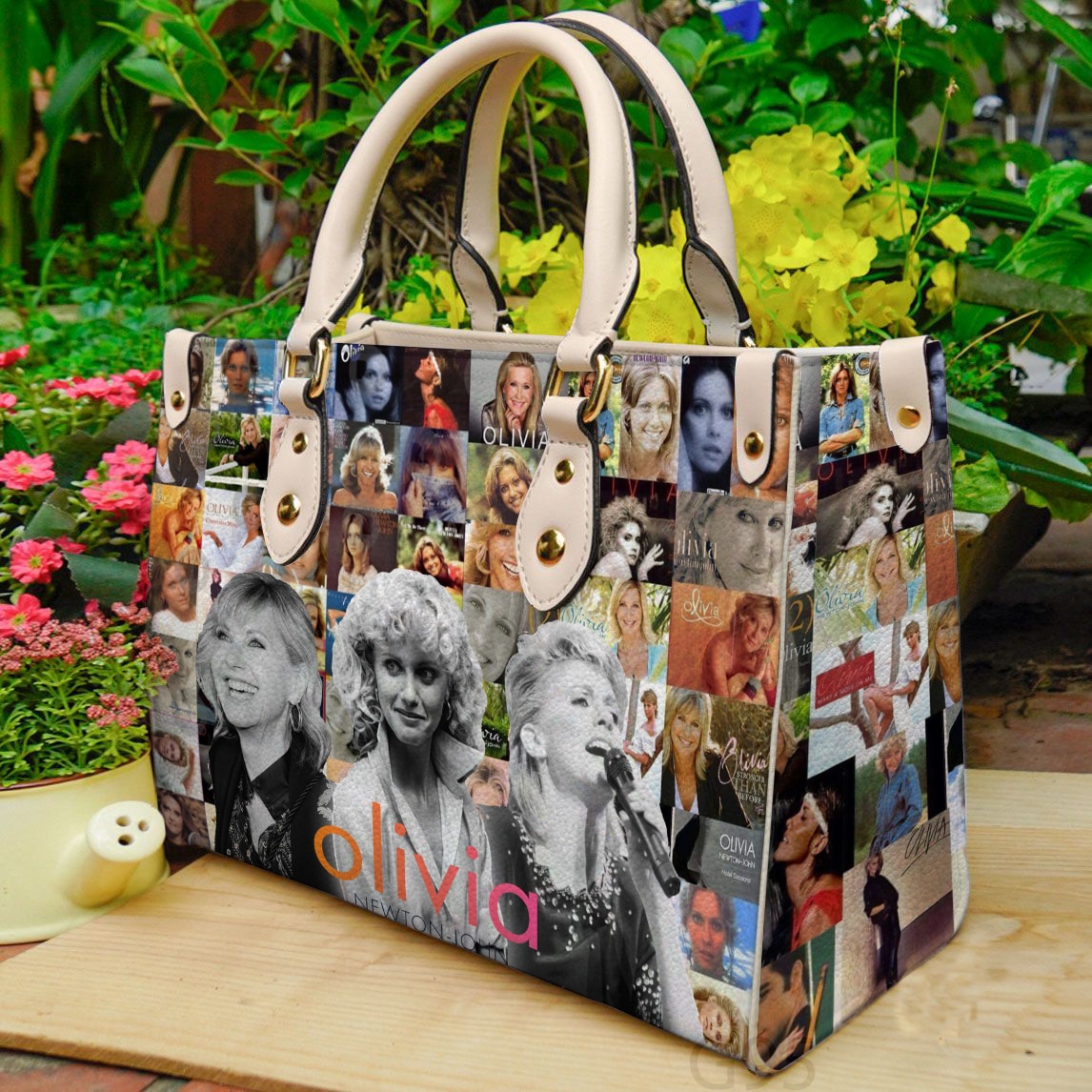 Olivia Newton John Leather Handbag 1 Olivia Newton John Leather Handbag