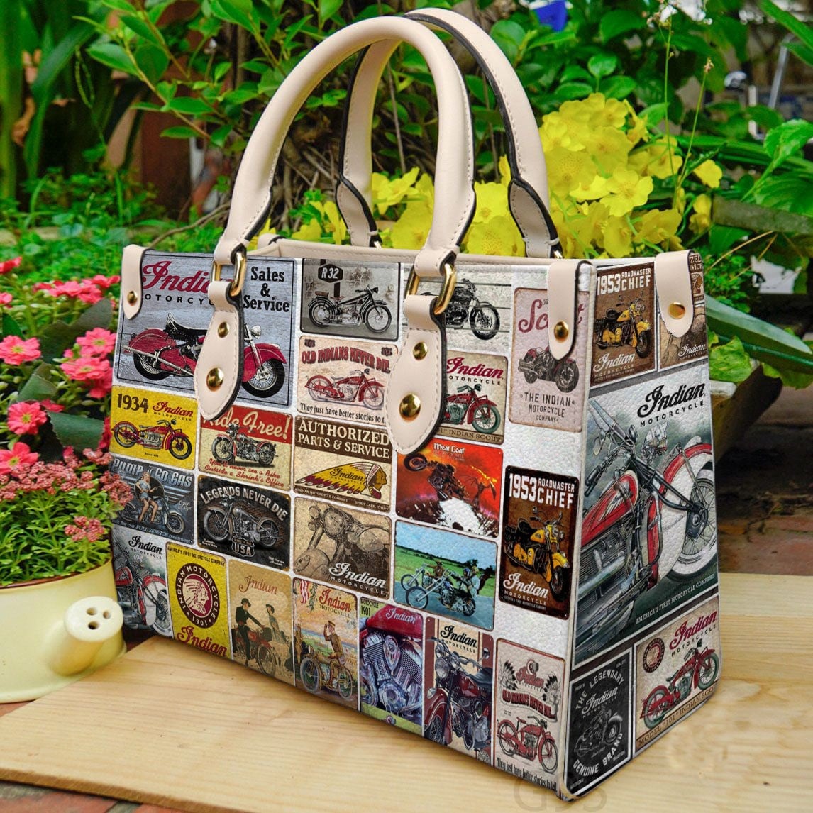 Indian Motorcycle Hand Leather Handbag 1 Indian Motorcycle Hand Leather Handbag
