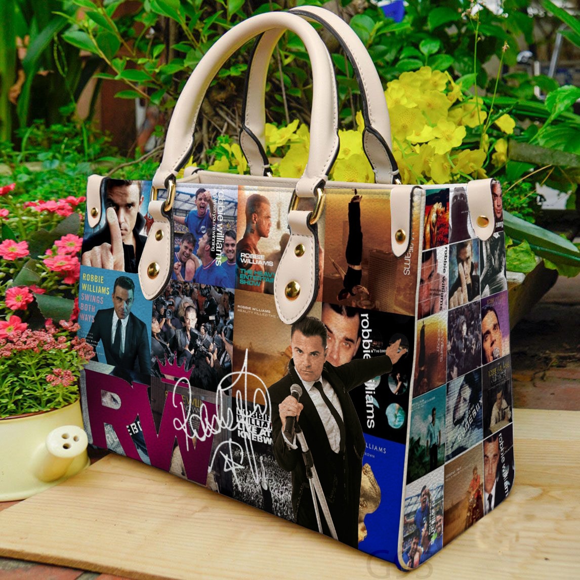 Robbie Williams Leather Handbag 1 Robbie Williams Leather Handbag