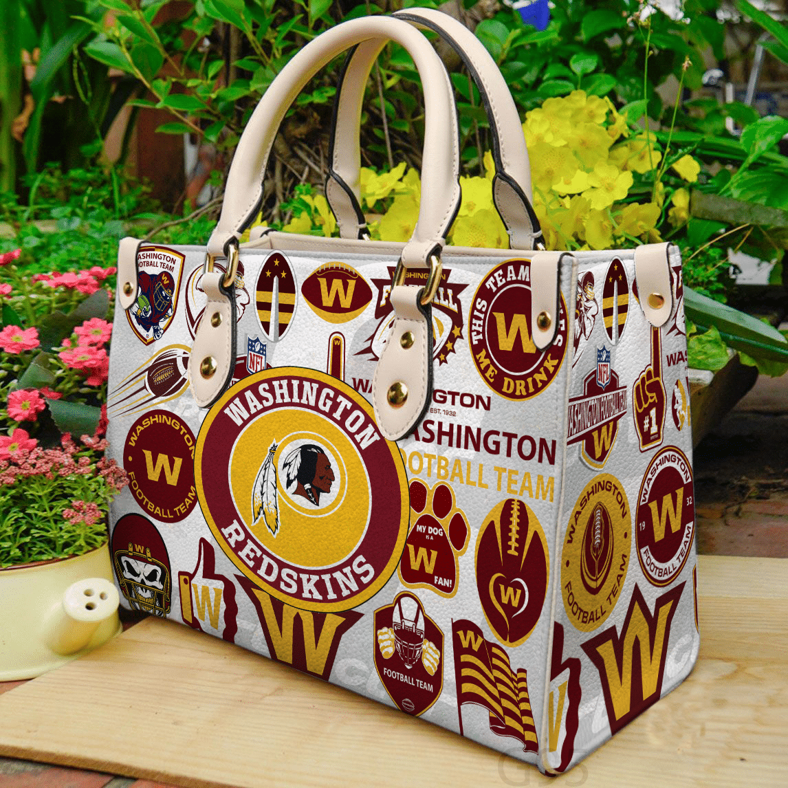 Washington Redskins I0 Leather Handbag 1 Washington Redskins I0 Leather Handbag
