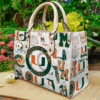 Miami Hurricanes I0 Hand Leather Handbag