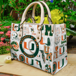 Miami Hurricanes I0 Hand Leather Handbag
