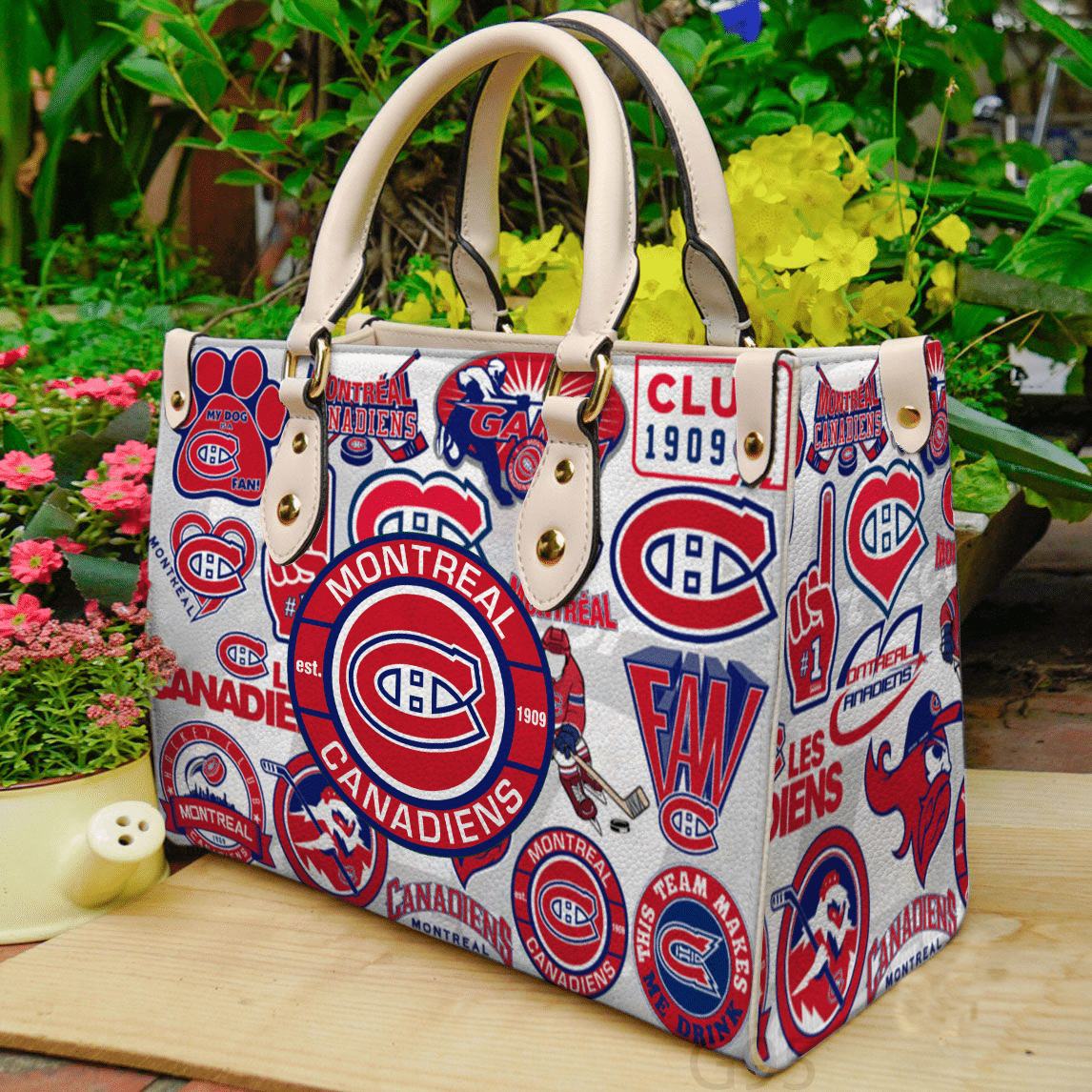 Montreal Canadiens I0 Hand Leather Handbag 1 Montreal Canadiens I0 Hand Leather Handbag