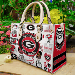 Georgia Bulldogs I0 Hand Leather Handbag