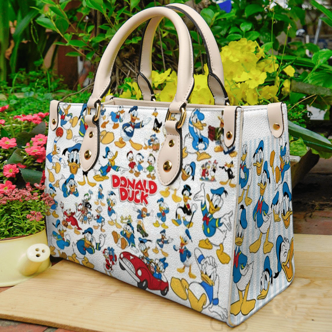 Donald Duck Hand Leather Handbag 1 Donald Duck Hand Leather Handbag