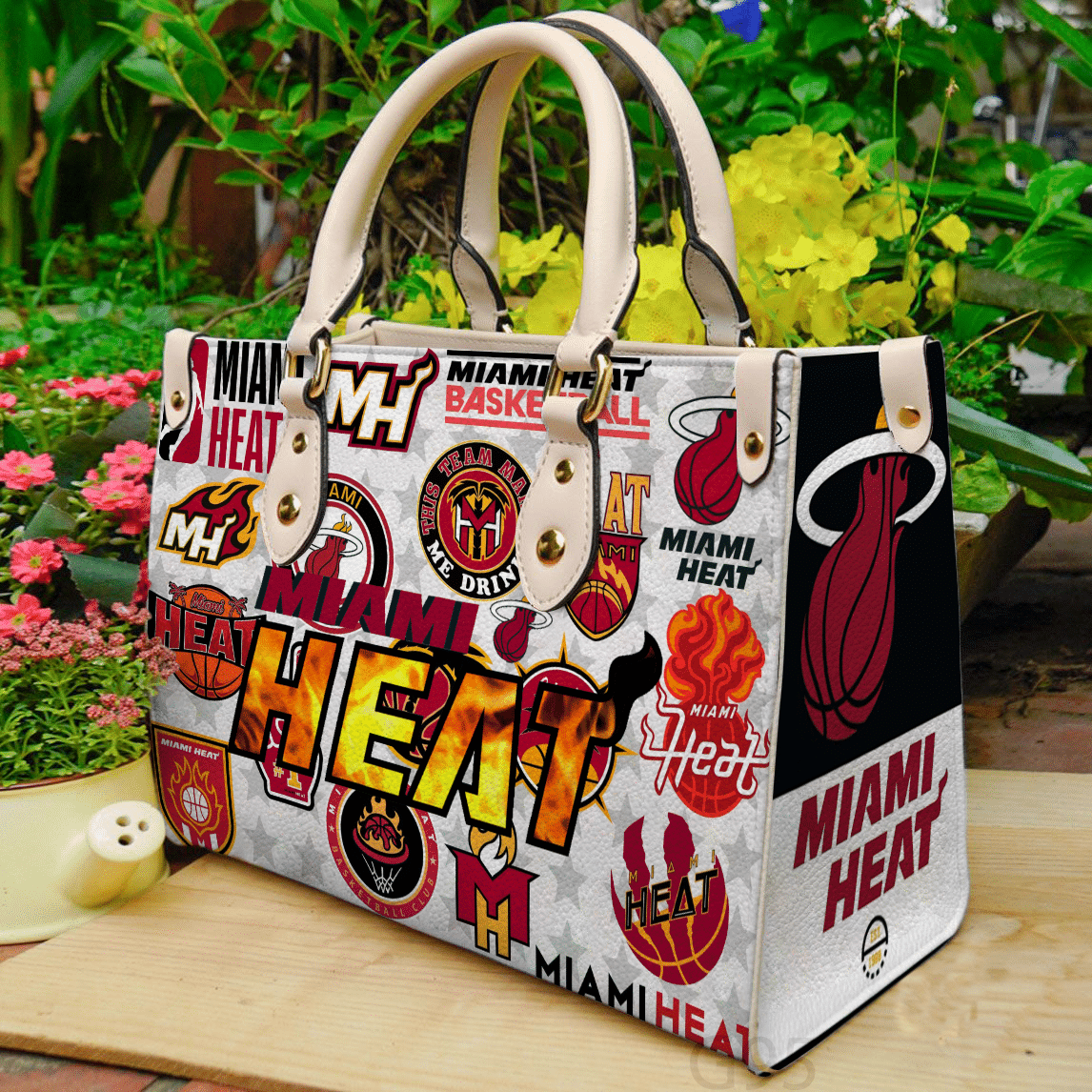 Miami Heat I0 Hand Leather Handbag 1 Miami Heat I0 Hand Leather Handbag