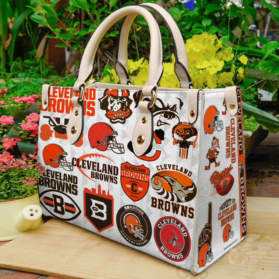 Cleveland Browns 2 Leather Handbag 1 Cleveland Browns 2 Leather Handbag