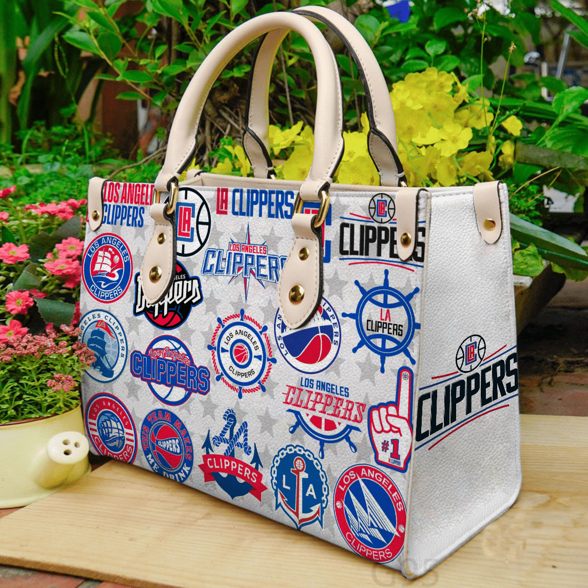 Los Angeles Clippers Leather Handbag 1 Los Angeles Clippers Leather Handbag