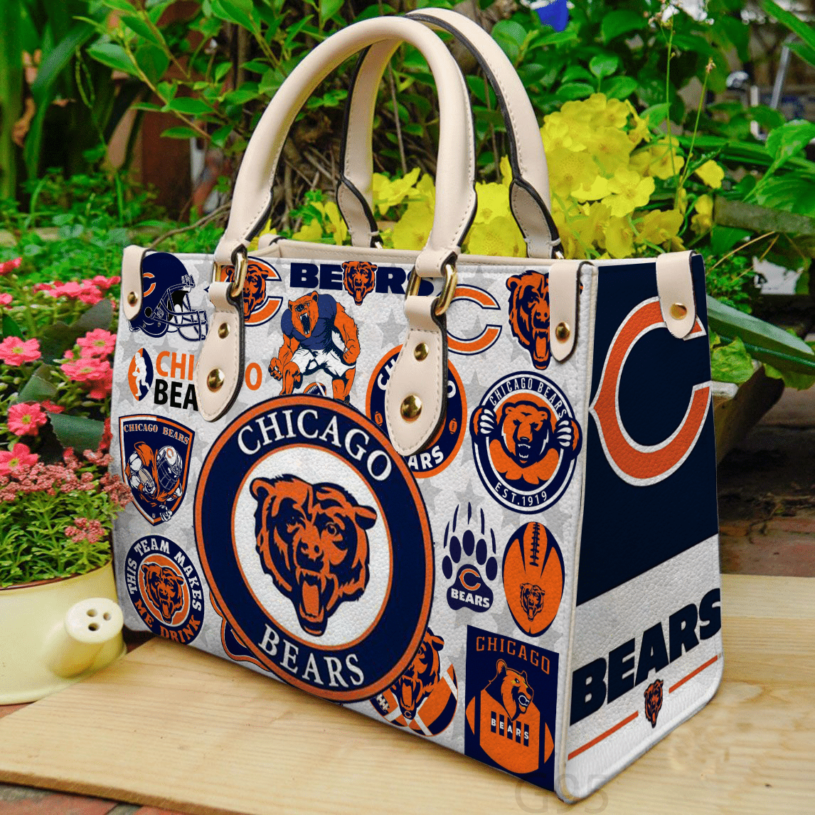 Chicago Bears I0 Leather Handbag 1 Chicago Bears I0 Leather Handbag