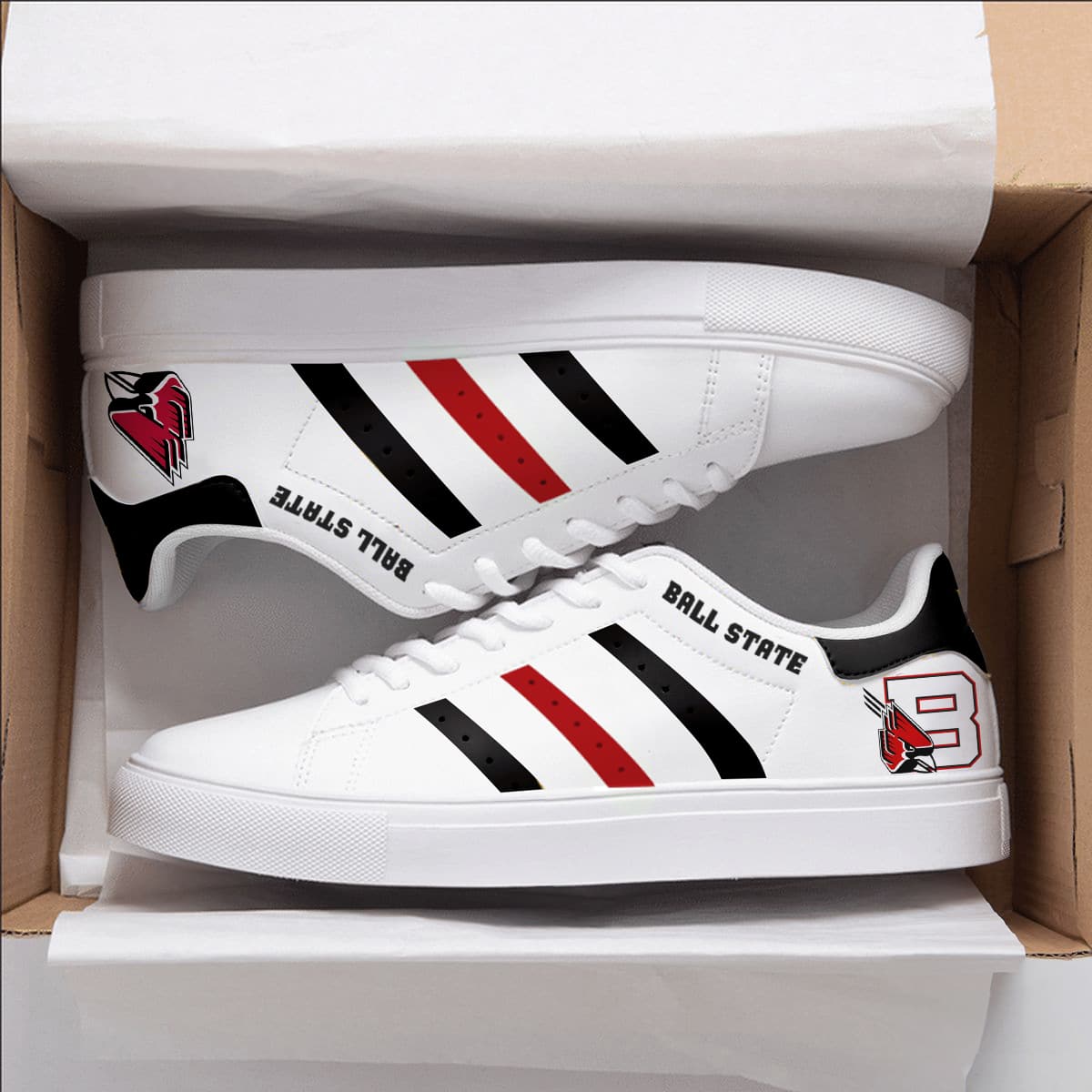 Ball State Cardinal Stan Smith Shoes 1 Ball State Cardinal Stan Smith Shoes
