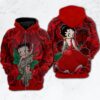 Betty Boop Love Hoodie Zip Hoodie 3D