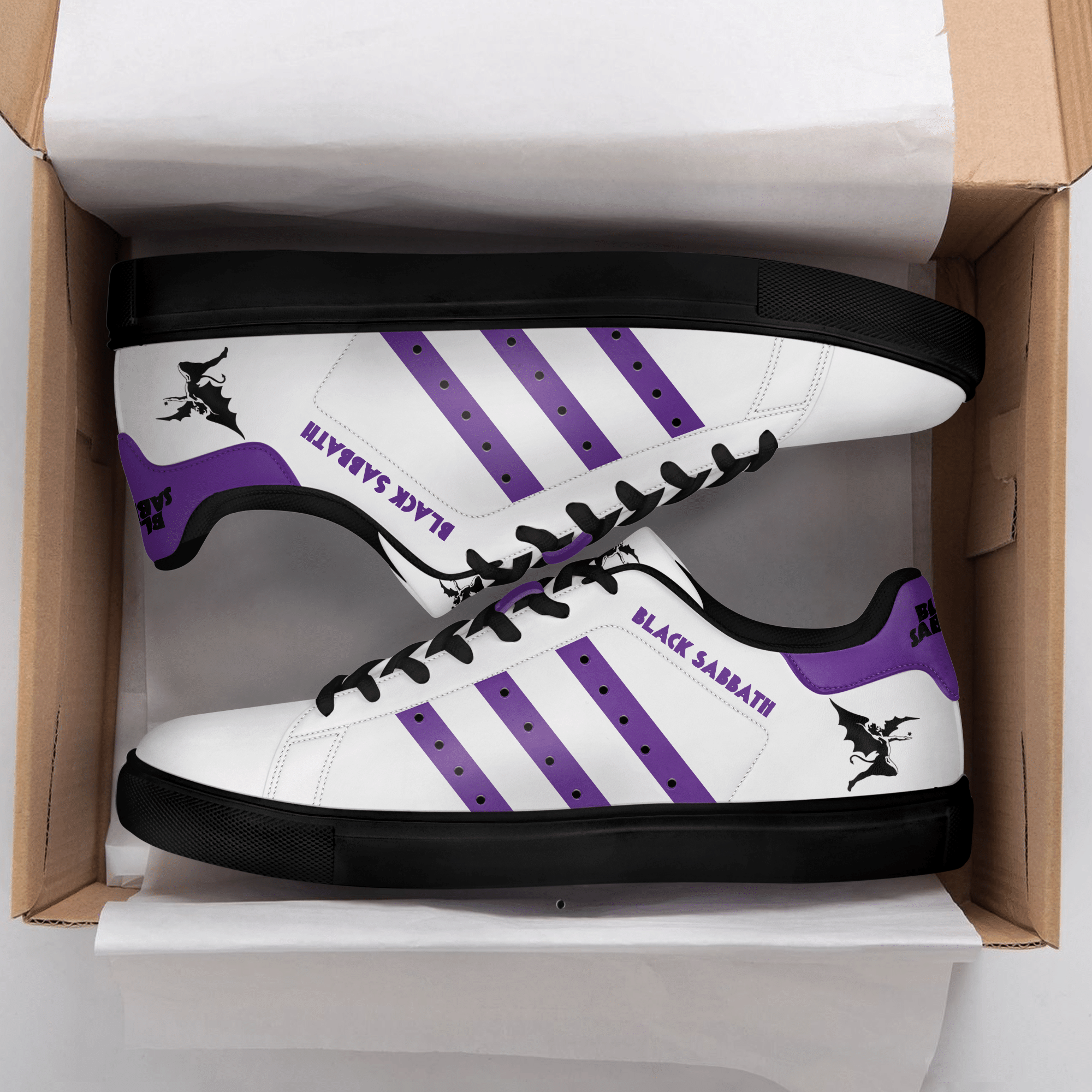 Black Sabbath Stan Smith Shoes 1 Black Sabbath Stan Smith Shoes