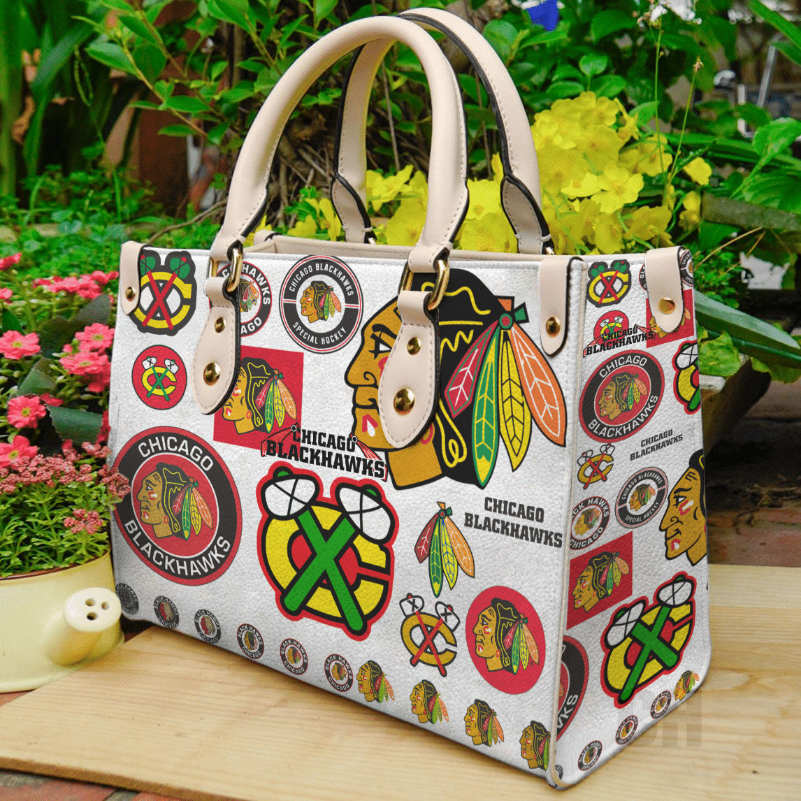 Chicago Blackhawks Leather Handbag 1 Chicago Blackhawks Leather Handbag