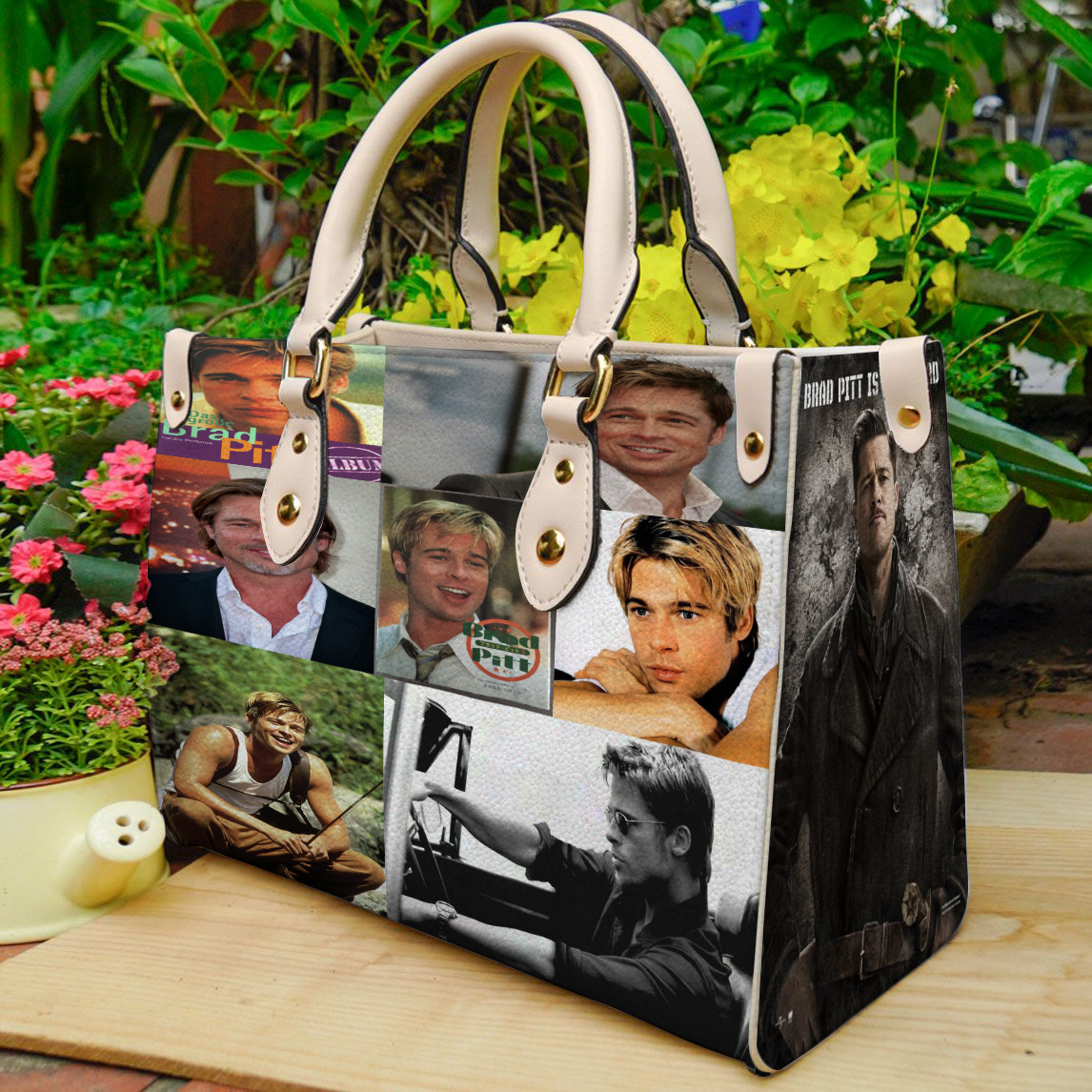 Brad Pitt Leather Handbag 1 Brad Pitt Leather Handbag