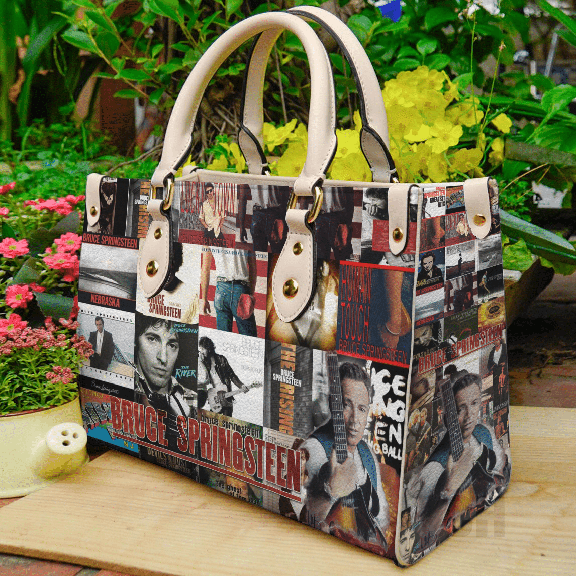 Bruce Springsteen Love Hand Leather Handbag 1 Bruce Springsteen Love Hand Leather Handbag