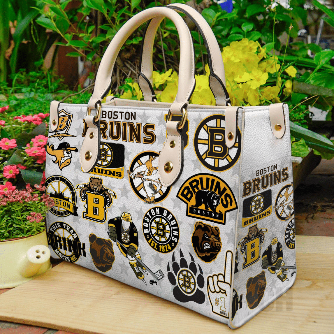 Boston Bruins Leather Handbag 1 Boston Bruins Leather Handbag