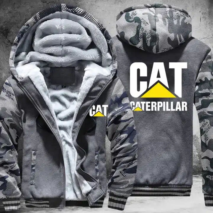 Caterpillar White Fleece Jacket 1 Caterpillar White Fleece Jacket