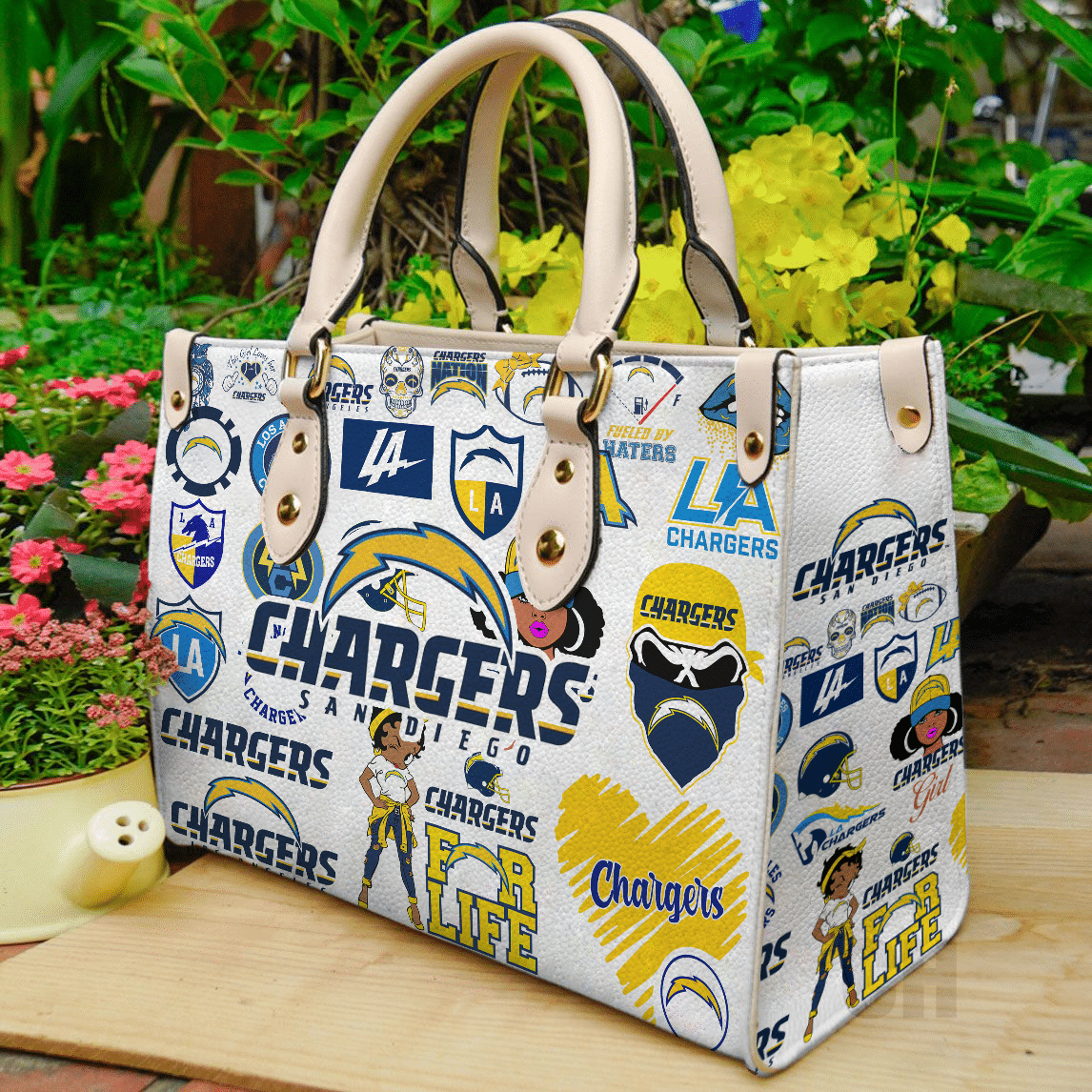 Los Angeles Chargers Leather Handbag 1 Los Angeles Chargers Leather Handbag