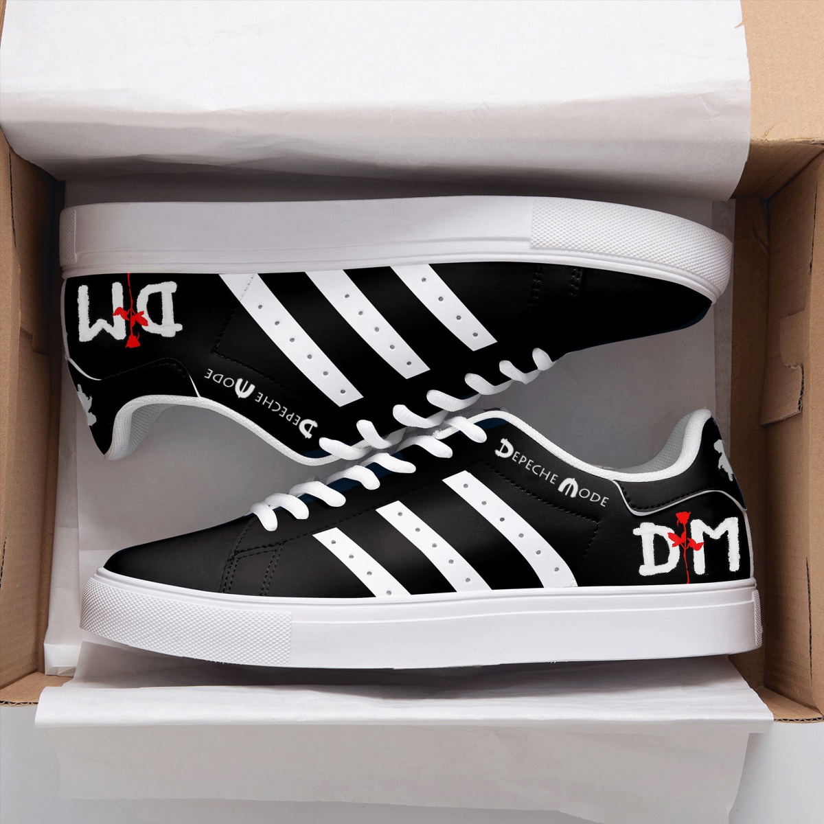 Depeche Mode Black Stan Smith Shoes 1 Depeche Mode Black Stan Smith Shoes