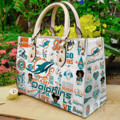 Miami Dolphins Lover Leather Handbag