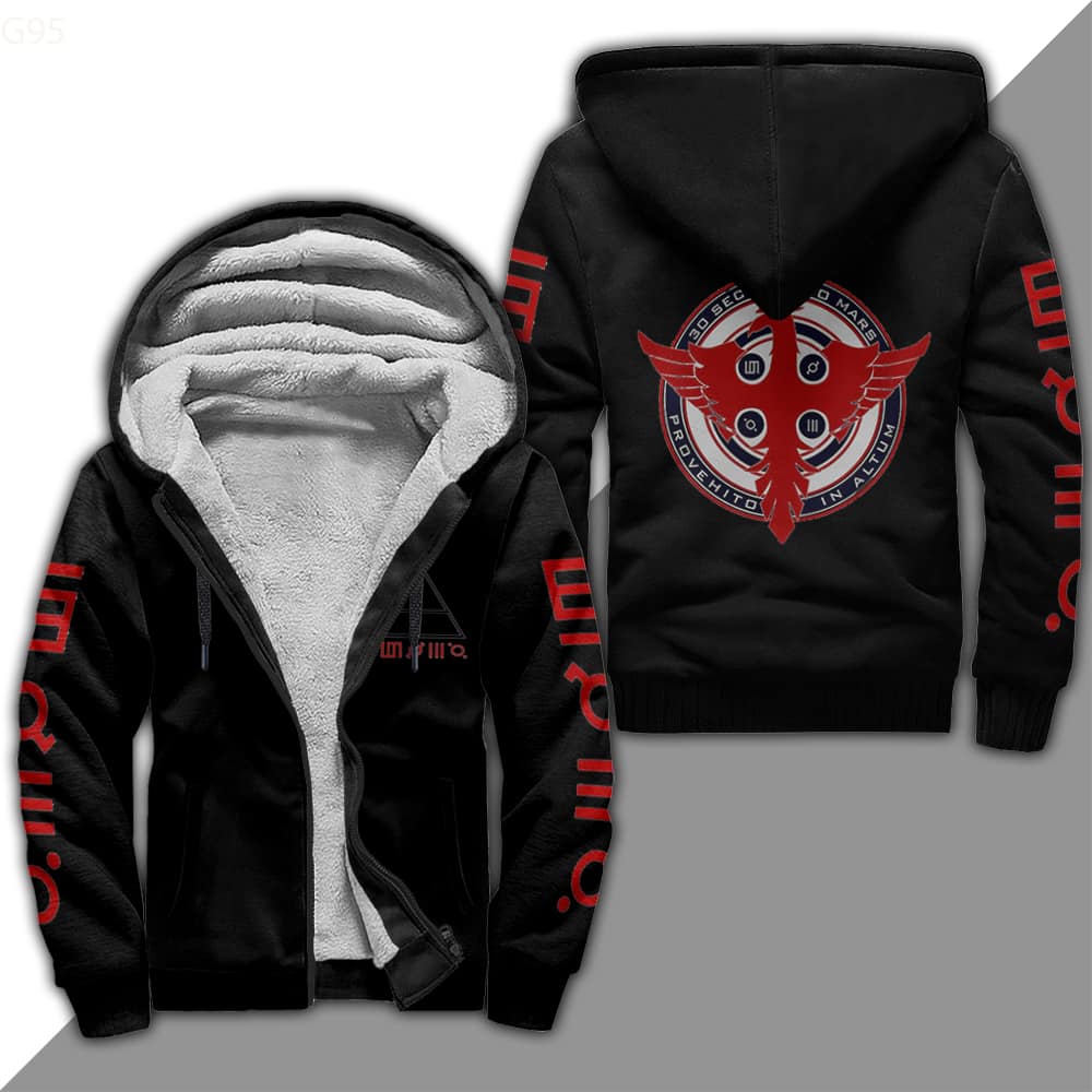 30 Seconds To Mars Fleece Jacket 1 30 Seconds To Mars Fleece Jacket