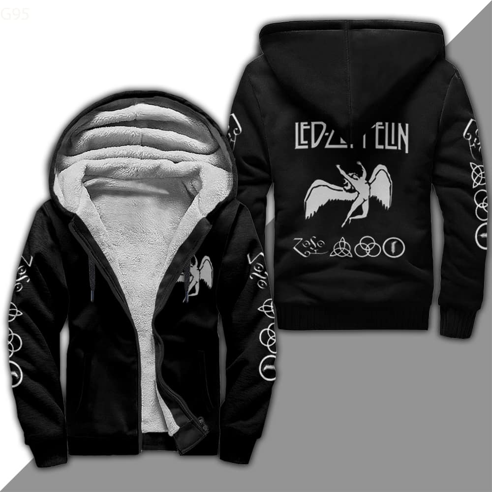 Led Zeppelin A0 Fleece Jacket 1 Led Zeppelin A0 Fleece Jacket