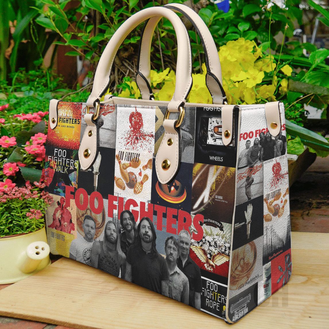 Foo Fighters Leather Handbag 1 Foo Fighters Leather Handbag