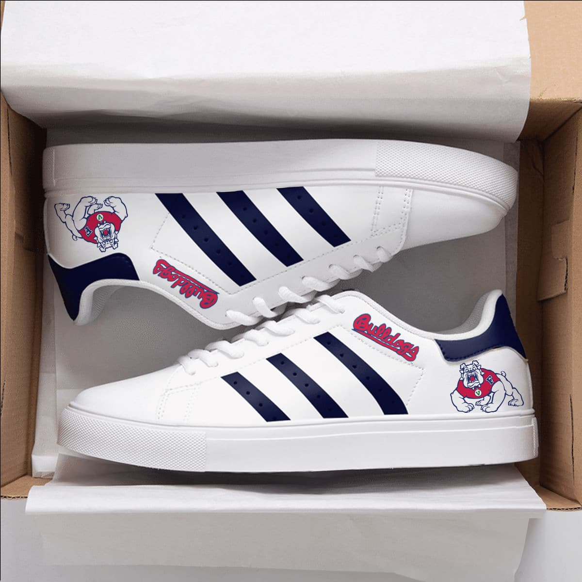 Fresno State Bulldog Stan Smith Shoes 1 Fresno State Bulldog Stan Smith Shoes