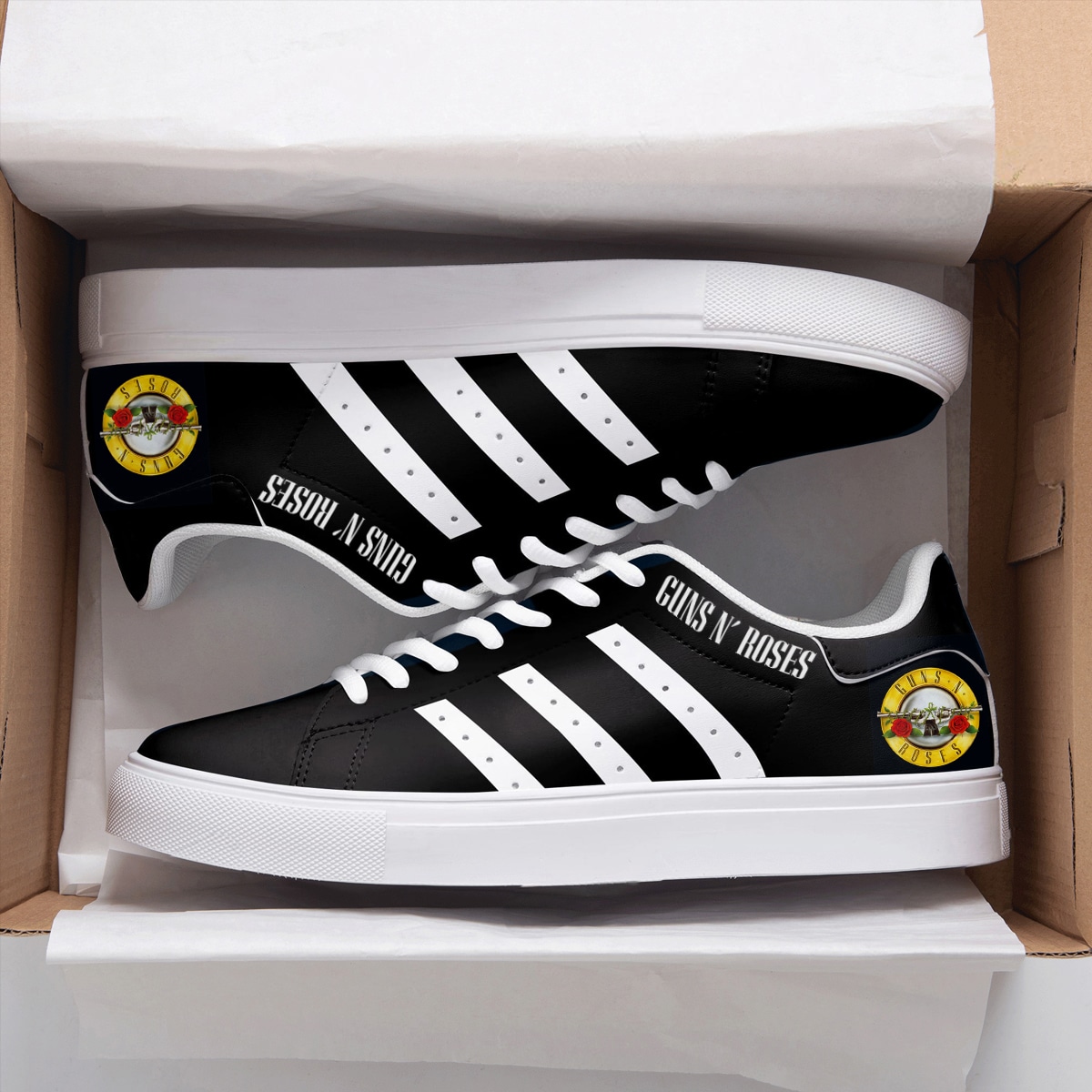 Guns N' Roses Mate Black Stan Smith Shoes 1 Guns N' Roses Mate Black Stan Smith Shoes