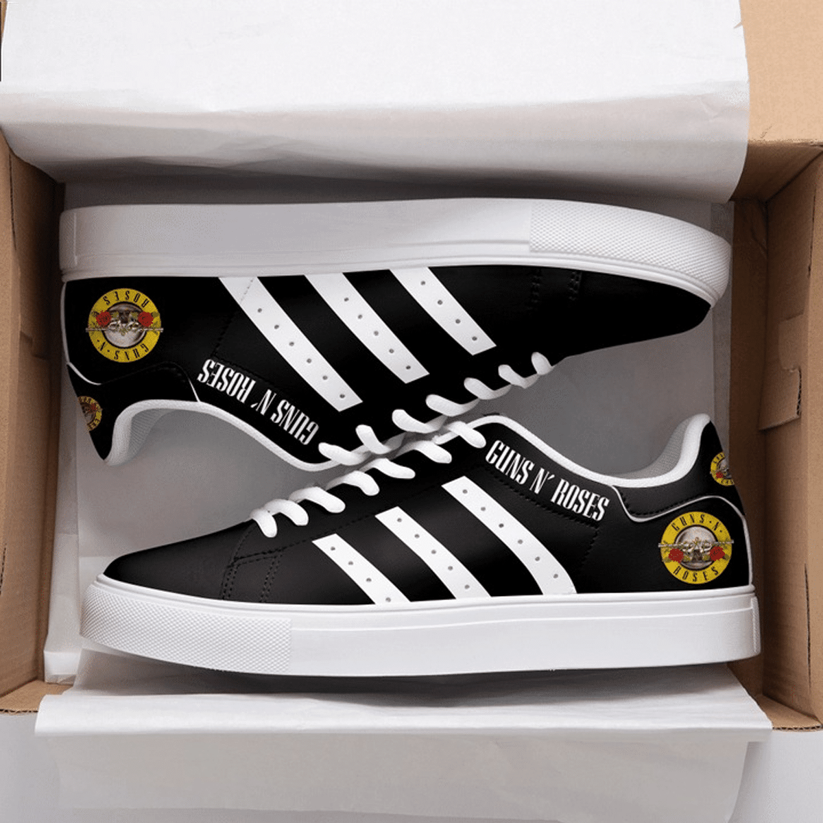 Guns N’ Roses Black Stan Smith Shoes 1 Guns N’ Roses Black Stan Smith Shoes