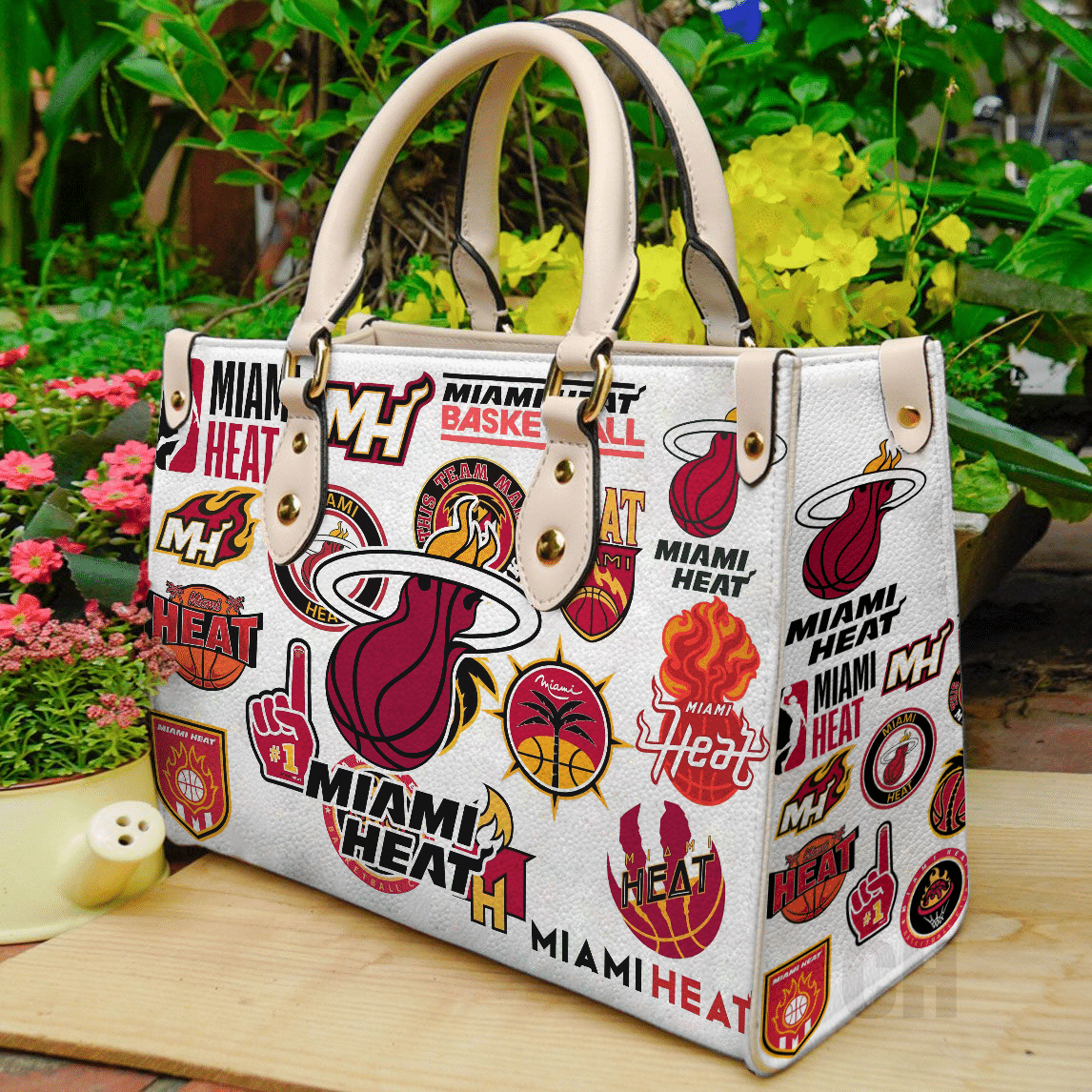 Miami Heat Lover Leather Handbag 1 Miami Heat Lover Leather Handbag