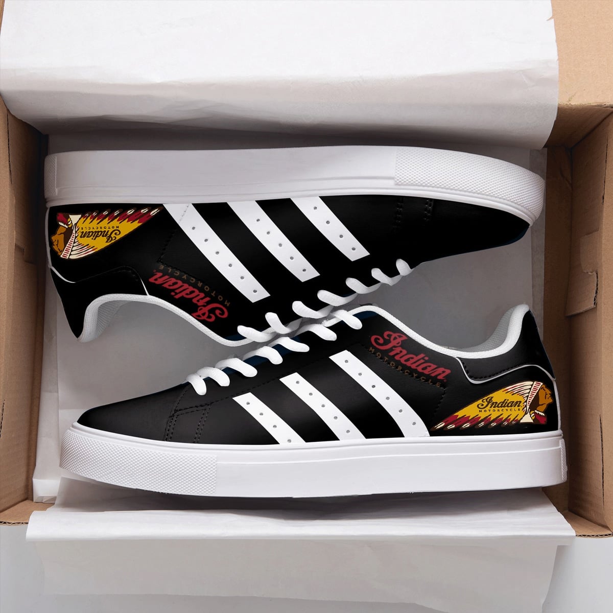 Indian Motorcycle Lover Black Stan Smith Shoes 1 Indian Motorcycle Lover Black Stan Smith Shoes