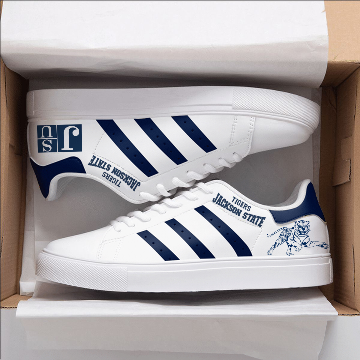Jackson State Tigers Stan Smith Shoes 1 Jackson State Tigers Stan Smith Shoes