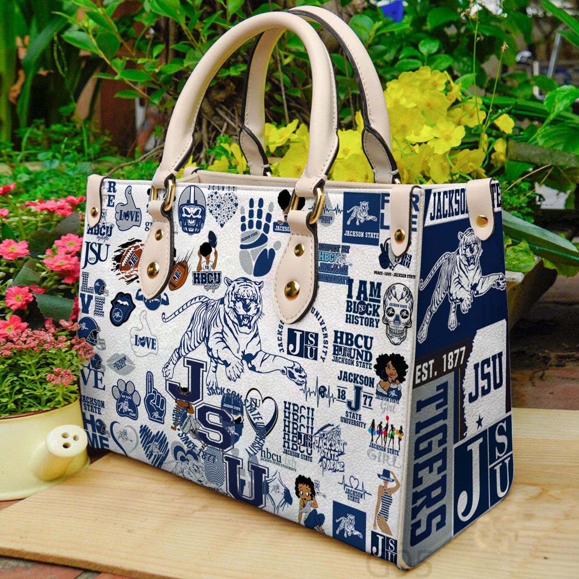 Jackson State Tigers 1 Leather Handbag 1 Jackson State Tigers 1 Leather Handbag