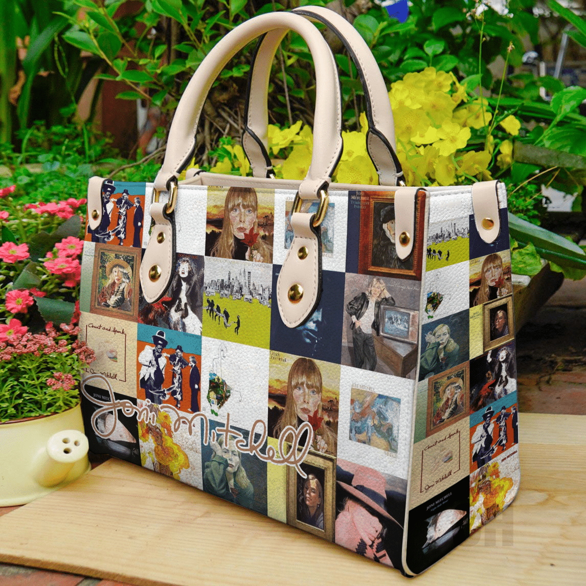 Joni Mitchell Leather Handbag 1 Joni Mitchell Leather Handbag