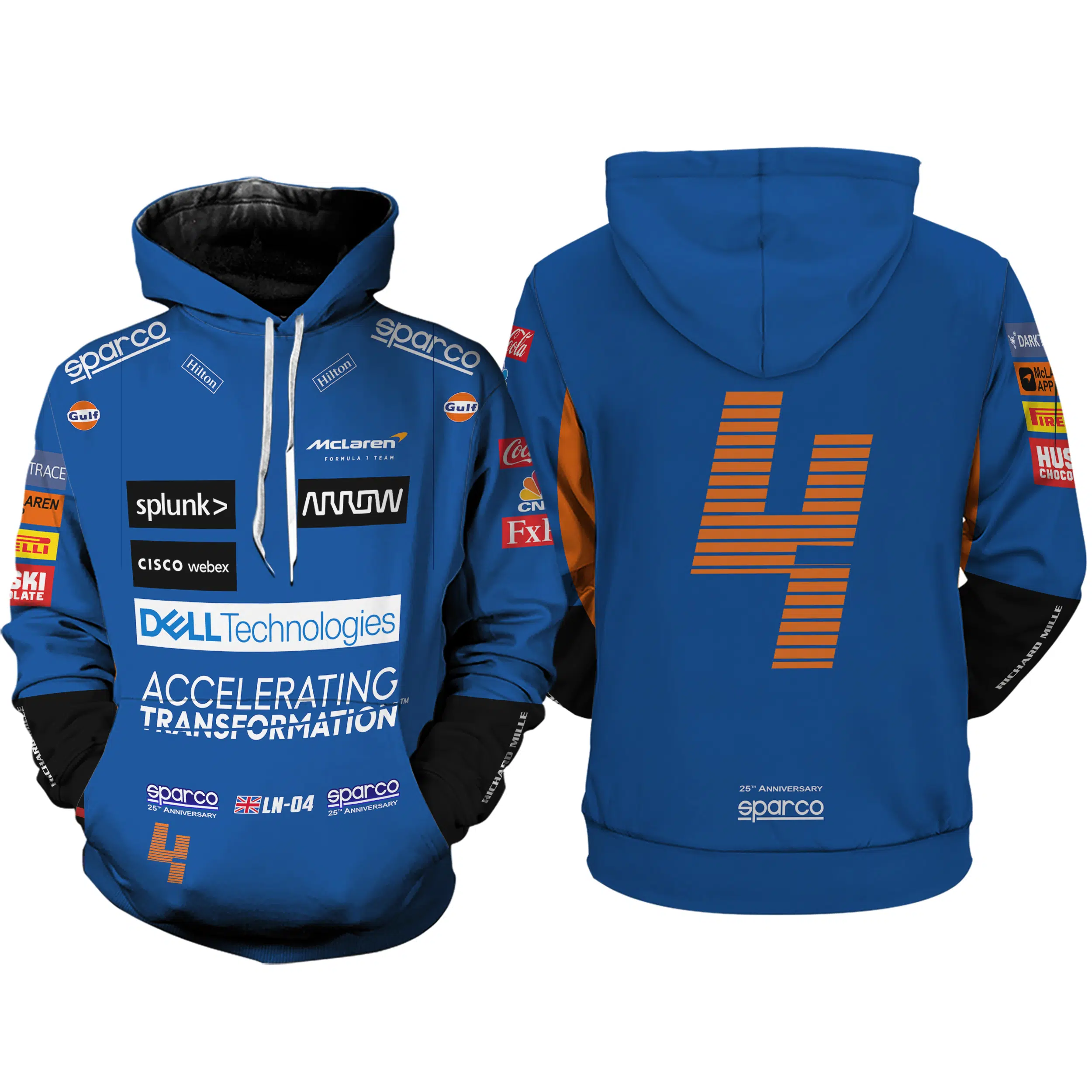 Lando Norris Hoodie Zip Hoodie 3D 1 Lando Norris Hoodie Zip Hoodie 3D