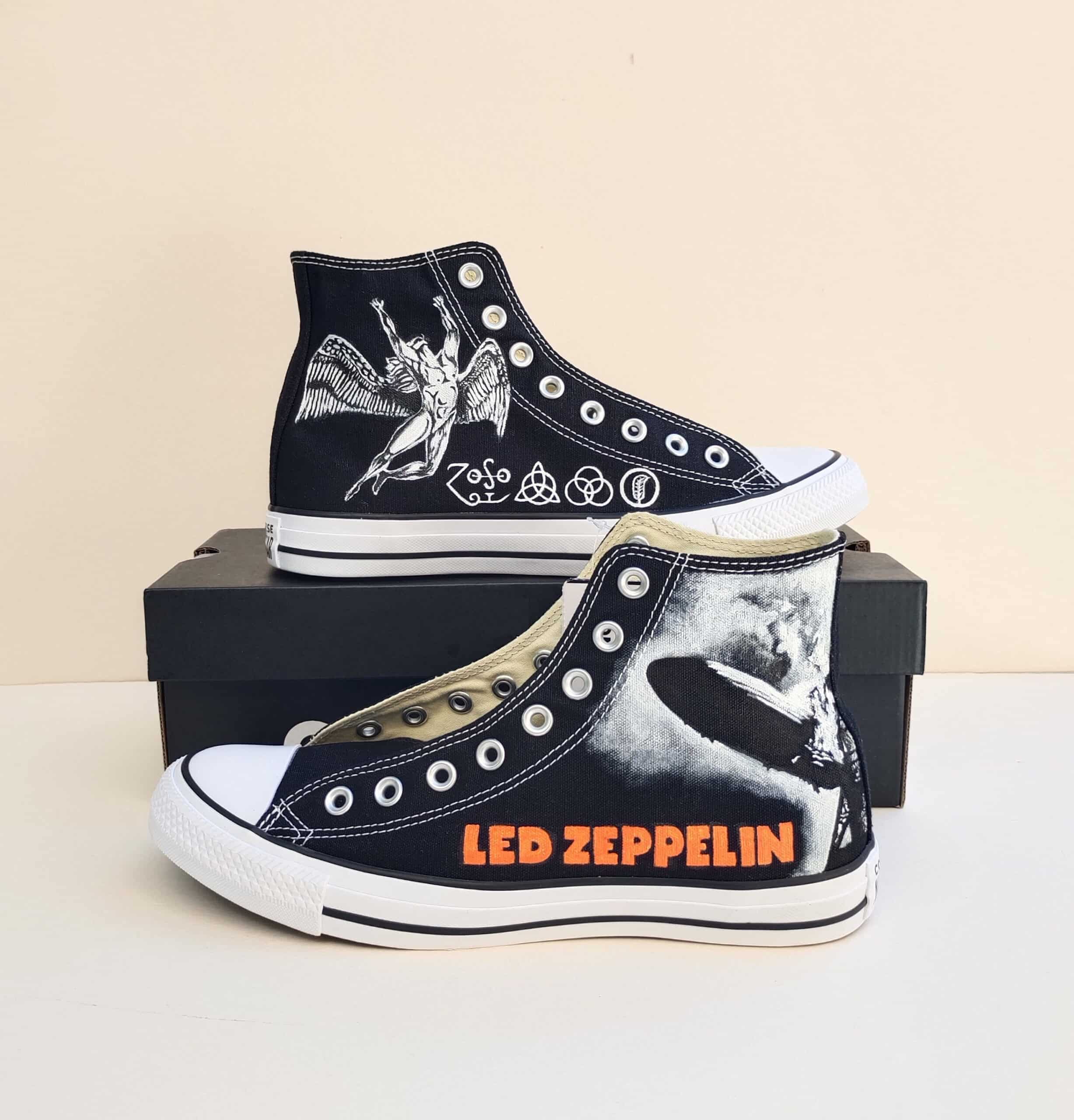 Led Zeppelin Band High Top Shoes 1 Led Zeppelin Band High Top Shoes